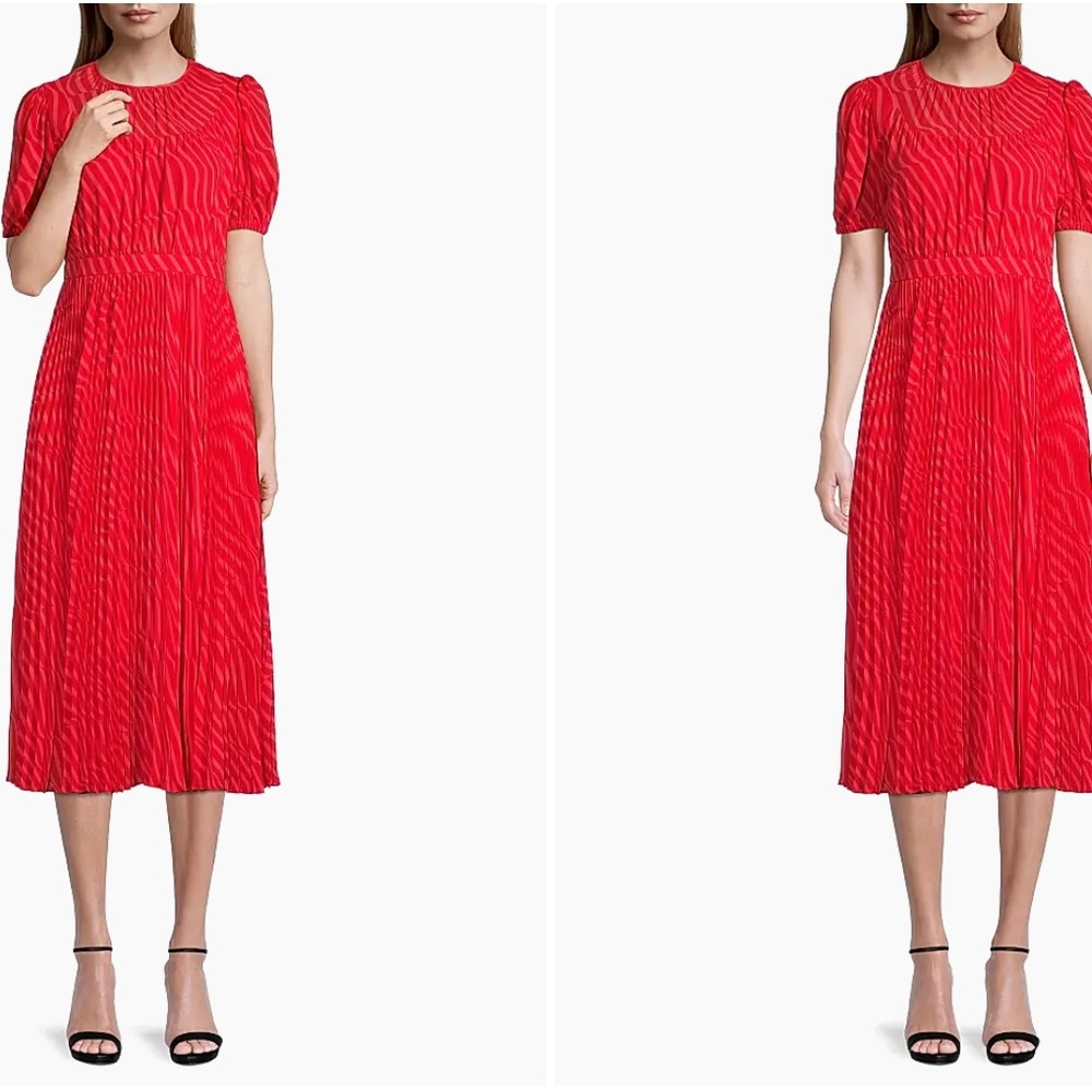 Toccin Red and Pink Striped Dress